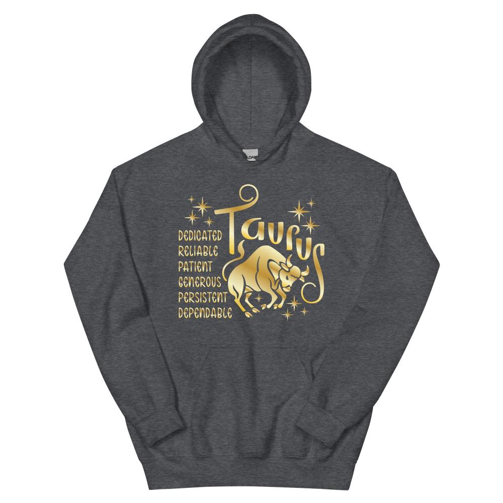 Taurus Zodiac Positive Traits Hoodie - Dark Heather Color - https://ascensionemporium.net